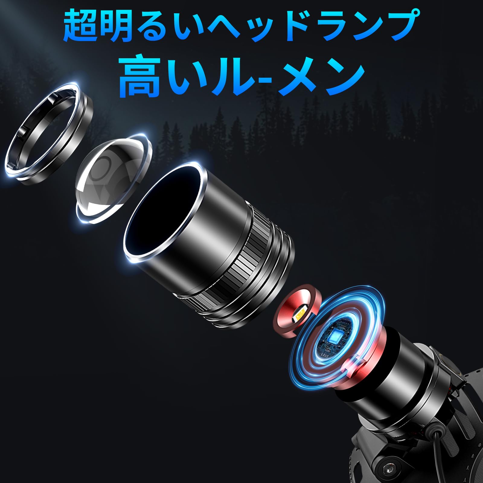 Amazon.co.jp: LED ヘッドライト XHP70 高輝度 充電式 防水 ヘッド